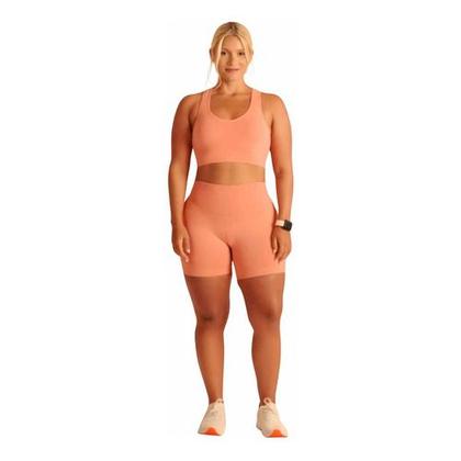 Imagem de Short Lupo Lsport Basic Sem Costura Academia Cor Coral