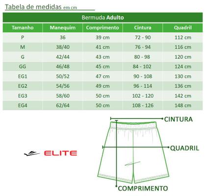 Imagem de Short Masculino Adulto para Futebol e Academia Elite