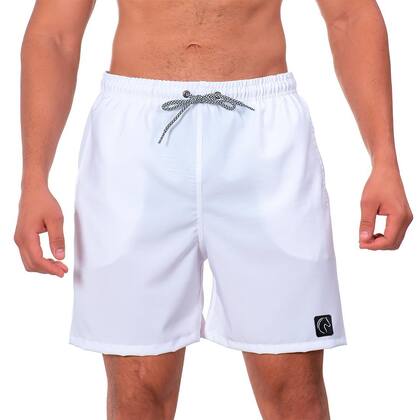 Imagem de Short Masculino Branco Liso Básico Bermuda Confortável Premium Moda Praia