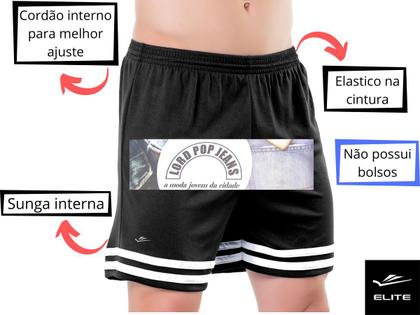 Imagem de Short masculino plus size futebol lazer academia Elite 100% poliéster