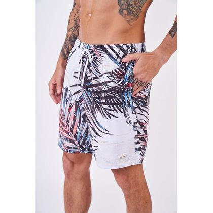 Short Masculino Tactel Mahalo Sublim Com Elástico Estampado
