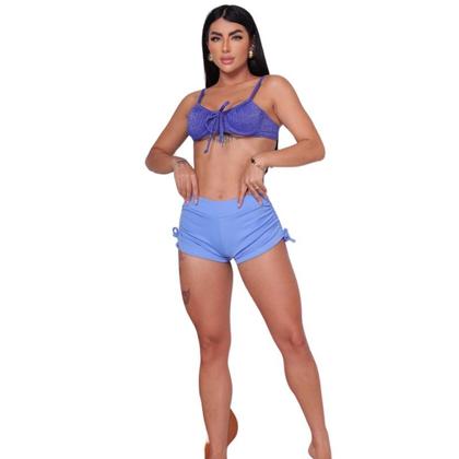 Imagem de Short Moda Praia Sunquini Com Ajustes Lateral Neoprene