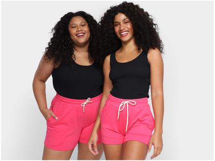 Imagem de Short Moletom Vista Magalu Bolso Cós Elástico