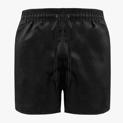 Imagem de Short Praia Mauricinho Masculina Preta Com Cordão Preto
