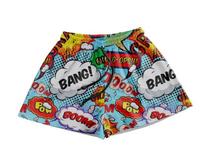 Imagem de Short Praia Shorts Banho Bermuda Verão Bang Boom Pow Animação 60