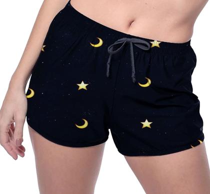 Imagem de Short Praia Shorts Banho Bermuda Verão Estrelas Lua Espaço 585