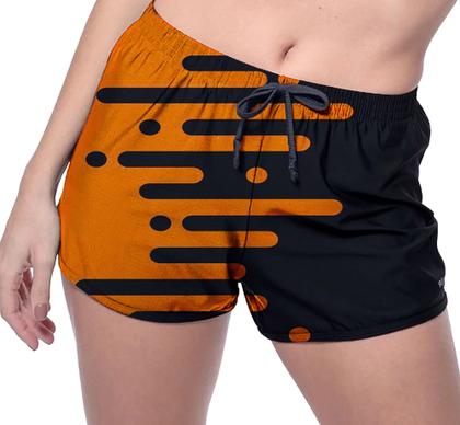 Imagem de Short Praia Shorts Banho Bermuda Verão Manchas Líquido Laranja Estilo 530