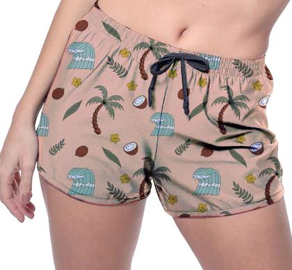 Imagem de Short Praia Shorts Banho Bermuda Verão Ondas Coco Coqueiros 1578