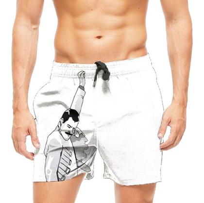 Imagem de Short Praia Shorts Banho Freddie Mercury Meme 688