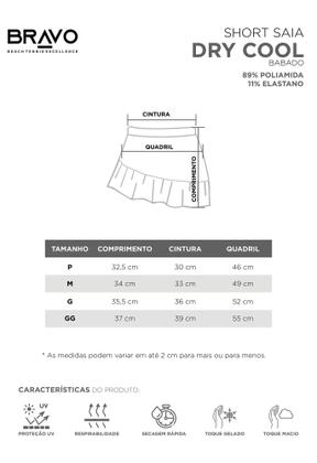 Imagem de Short Saia Dry Cool Babado Preto