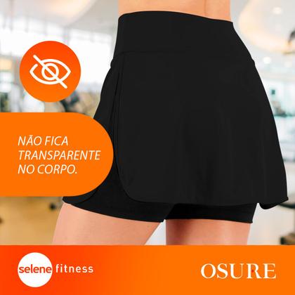 Imagem de Short Saia Embutida Microfibra Sem Transparência Leg Legging Moda Evangélica Bermuda Fitness Academia Beach Tennis