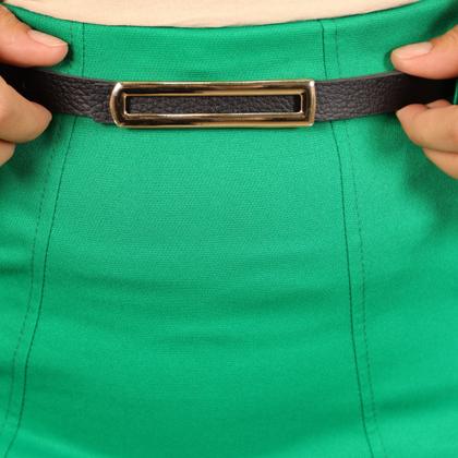 Imagem de Short Saia Feminino Alfaiataria Social Detalhe Prega Com Cinto Moda Verão