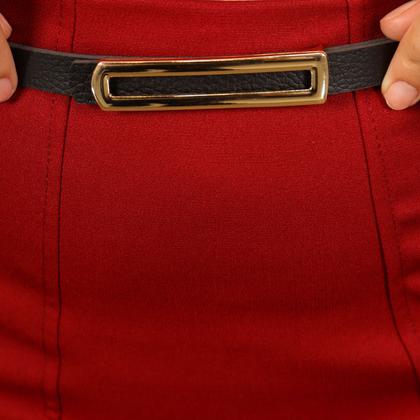 Imagem de Short Saia Feminino Alfaiataria Social Detalhe Prega Com Cinto Moda Verão