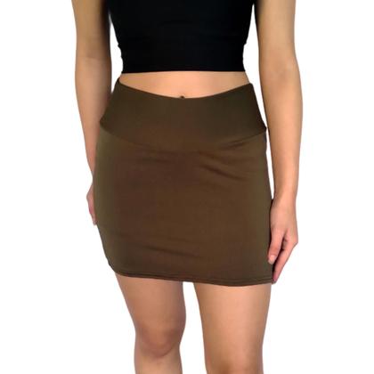 Imagem de Short Saia Feminino Justo Cós Liso Suplex Pp ao Plus Size