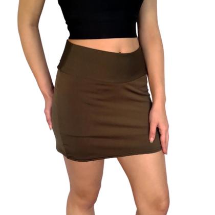 Imagem de Short Saia Feminino Justo Cós Liso Suplex Pp ao Plus Size