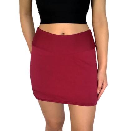 Imagem de Short Saia Feminino Justo Cós Liso Suplex Pp ao Plus Size