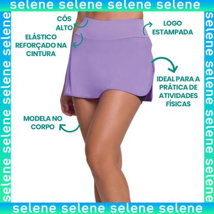 Imagem de Short Saia Fitness Selene Feminino Para Academia Esportes Atividades Físicas