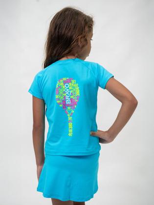 Imagem de Short Saia Infantil Dry Cool Beach Tennis Azul Claro