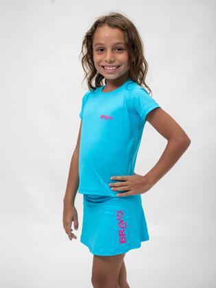 Imagem de Short Saia Infantil Dry Cool Beach Tennis Azul Claro