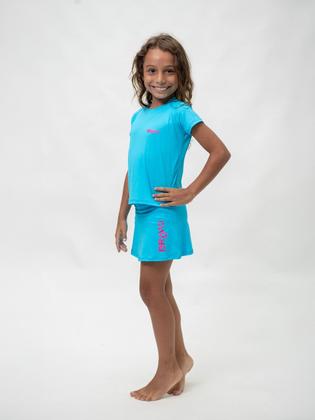 Imagem de Short Saia Infantil Dry Cool Beach Tennis Azul Claro