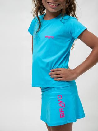 Imagem de Short Saia Infantil Dry Cool Beach Tennis Azul Claro