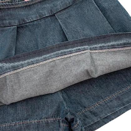 Imagem de Short Saia Jeans Fino Pregas Pituchinhus