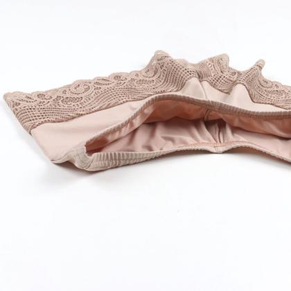 Imagem de Short Segunda Pele Curto Renda Bege Preto Lingerie Poliéster