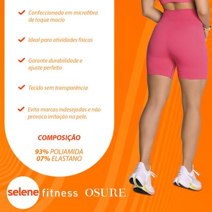 Imagem de Short Selene Poliamida Sem Costura Leg Legging Sem Transparência Bermuda Fitness Academia Corrida