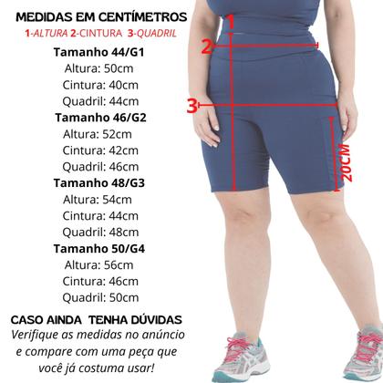 Imagem de Short Suplex Com Bolsos Laterais Plus Size 3039A