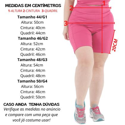 Imagem de Short Suplex Com Bolsos Laterais Plus Size 3039A