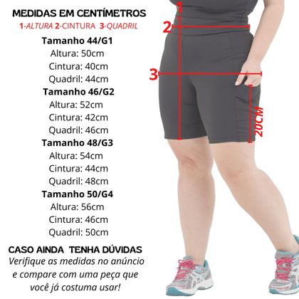 Imagem de Short Suplex Com Bolsos Laterais Plus Size 3039A