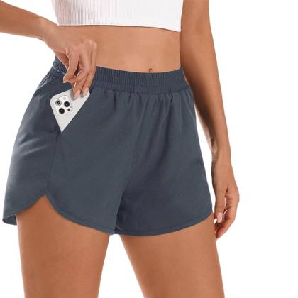 Imagem de Short TACTEL FEMININO com bolsos Corrida Academia Yoga Praia Verão 661