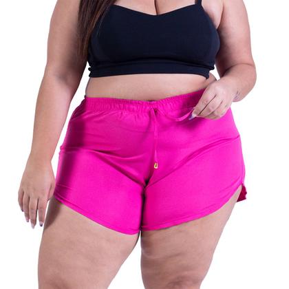 Imagem de Short Tactel Feminino Plus Size Moda Bermuda Soltinha Praia Piscina Kit 5 Atacado Revenda