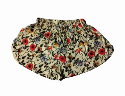 Imagem de Short  viscose estampado feminino, cordão para laço