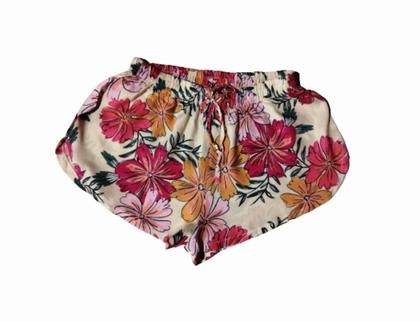 Imagem de Short  viscose estampado feminino, cordão para laço