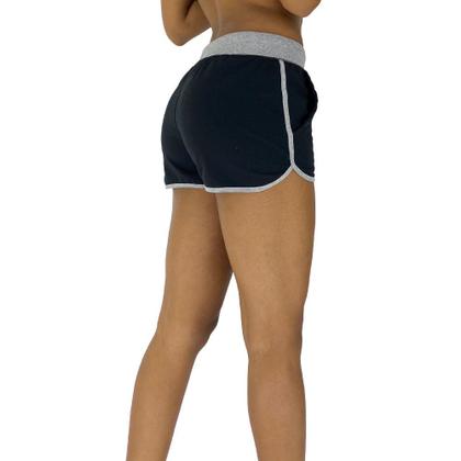 Imagem de Shortinho Feminino MXD Conceito Preto Básico Detalhes Mescla