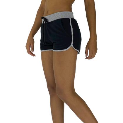 Imagem de Shortinho Feminino MXD Conceito Preto Básico Detalhes Mescla