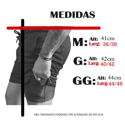 Imagem de Shorts Academia Masculino Bermuda 2 em 1 Corrida Treino Compressão Dryfit