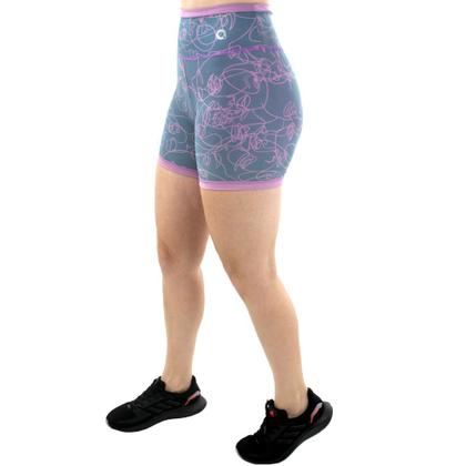 Imagem de Shorts Area Dulce Fitness Cinza e Roxo - Feminino