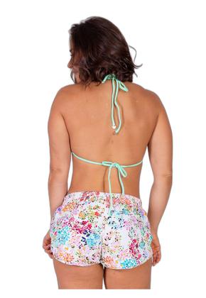 Imagem de Shorts Areia Branca Bio Itacaré Estampado Floral Branco