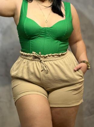 Imagem de Shorts Bermuda Plus Size Soltinho Duna Leve Moda Grande  G1g2g3 Cores Diversas Praia Verão