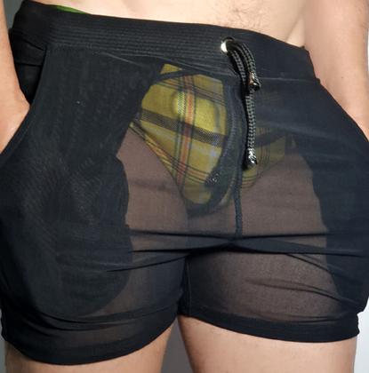 Imagem de Shorts calção transparente tule com bolso todas as cores