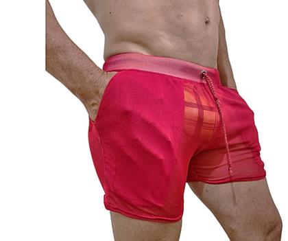 Imagem de Shorts calção transparente tule com bolso todas as cores