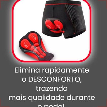 Imagem de Shorts ciclismo gel confort almofadado gel anti impacto Galera da Bike