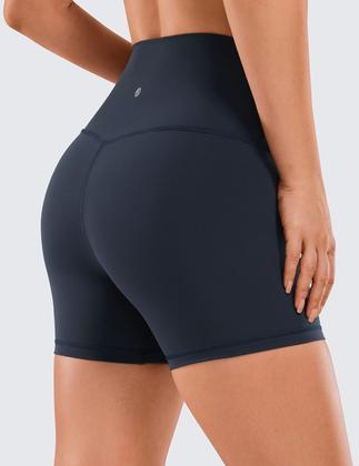 Imagem de Shorts CRZ YOGA Sensação Nude 4" Cintura Alta Marinho XL