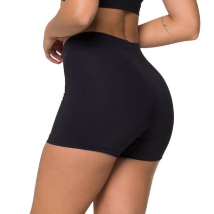 Imagem de Shorts Curto Feminino Poliamida Academia Treino Preto Summer Pro