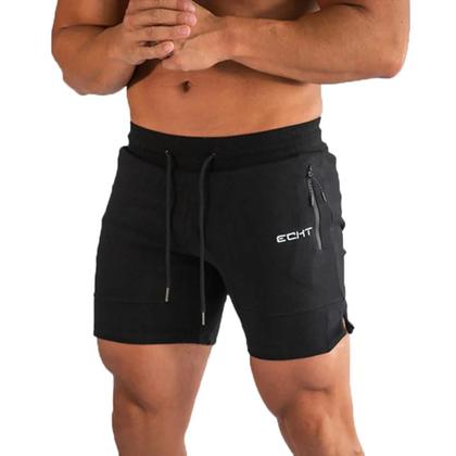 Imagem de Shorts de Corrida Masculino com Bolso e Zíper - Ideal para Academia, Praia e Treino