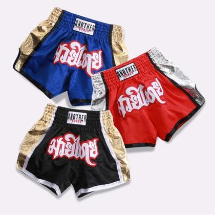 Imagem de Shorts de Muay Thai Unissex para Crianças - Bordado e Retalhos - Ideal para Treinamento e Combate