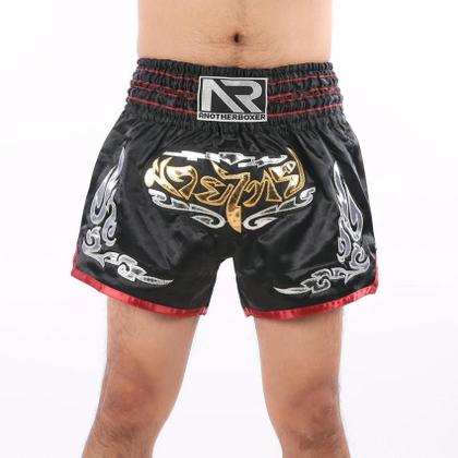 Imagem de Shorts de Muay Thai Unissex para Crianças - Bordado e Retalhos - Ideal para Treinamento e Combate