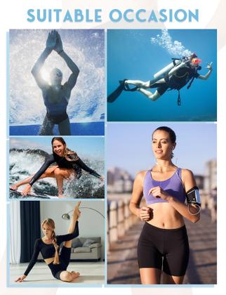 Imagem de Shorts de natação femininos Buauty, shorts de cintura alta com bolsos UPF50+, shorts de praia de secagem rápida, verde-menta, 3GG